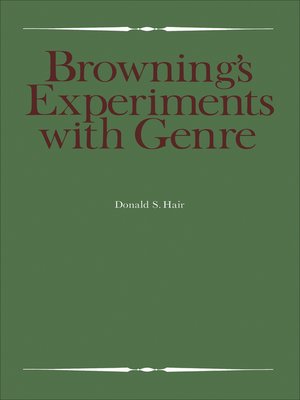 cover image of Browning's Experiments with Genre